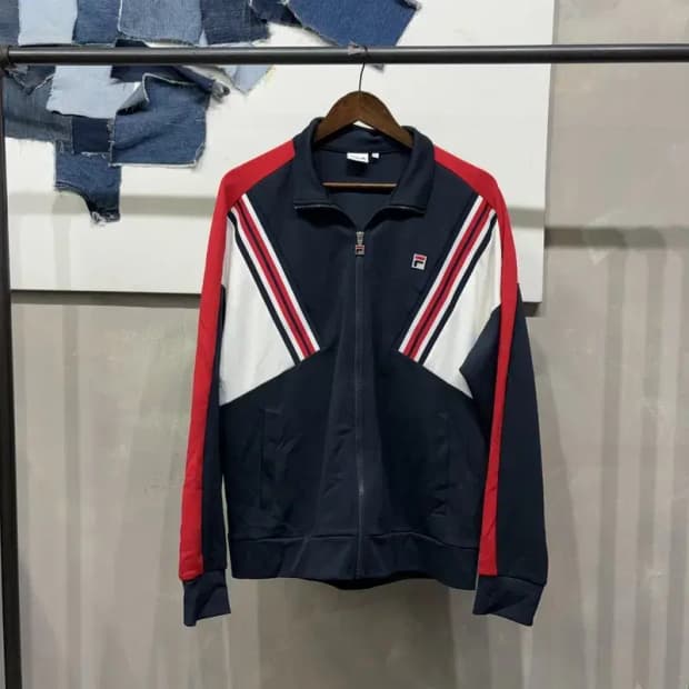 (105) 필라 휠라 스트릿 저지 집업 트랙탑 자켓