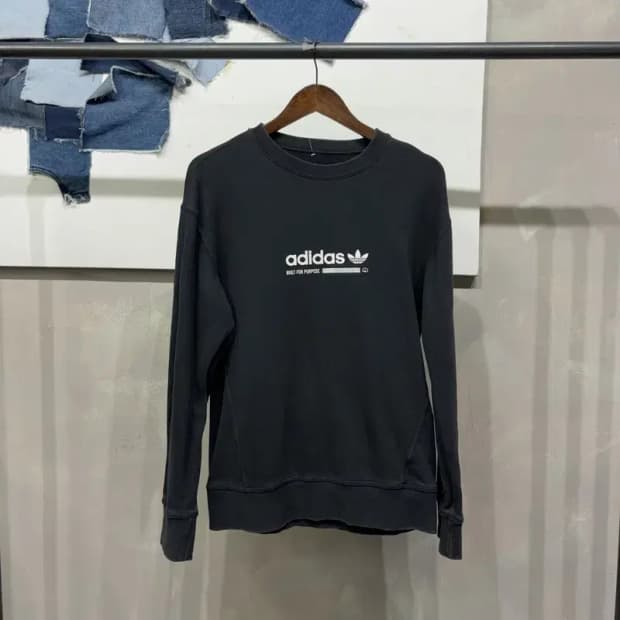 (95) 아디다스 캐주얼 불꽃로고 프린팅 맨투맨 긴팔 티