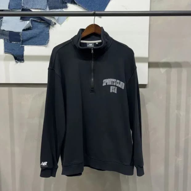 (110) 뉴발란스 스트릿 프린팅 반집업 맨투맨 긴팔 티