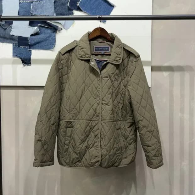 (105) 타미힐피거 캐주얼 클래식 퀼팅 경량패딩