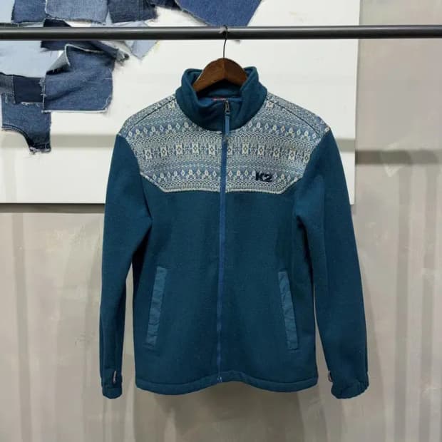 (95) K2 케이투 아웃도어 패턴 후리스 자켓