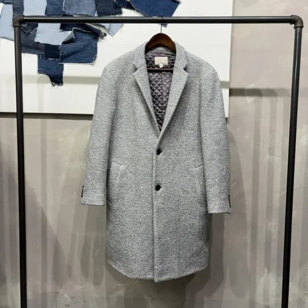 (100) 클럽모나코 캐주얼 누빔 울 롱코트