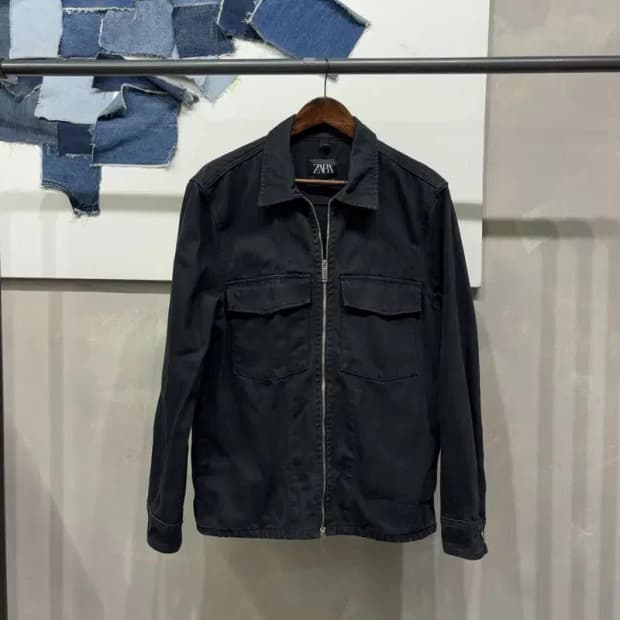 (100) 자라 ZARA 캐주얼 투웨이 투포켓 데님 자켓