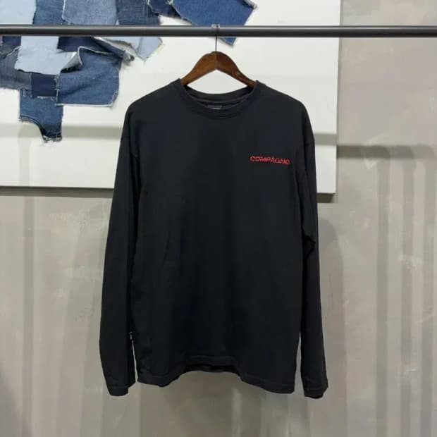 (100) 꼼파뇨 스트릿 캐주얼 프린팅 긴팔 티