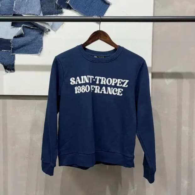 (90) 자라 ZARA 여성 캐주얼 프린팅 맨투맨 긴팔 티