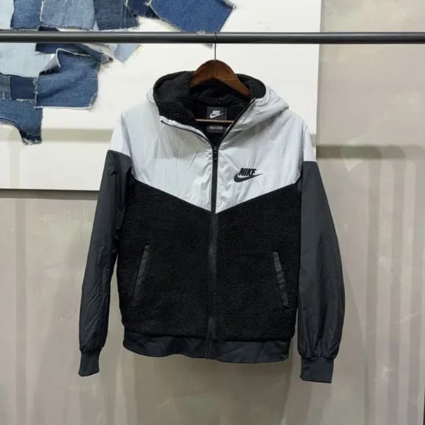 (105) 나이키 스트릿 윈드러너 뽀글이 기모 바람막이 자켓