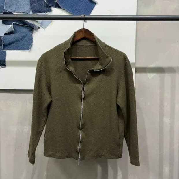 (90) 코스 COS 여성 울 비스코스 투웨이 집업 저지 자켓