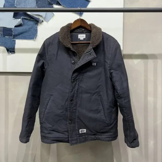 (105) 커버낫 캐주얼 양털 쉐르파 네이비 워크점퍼