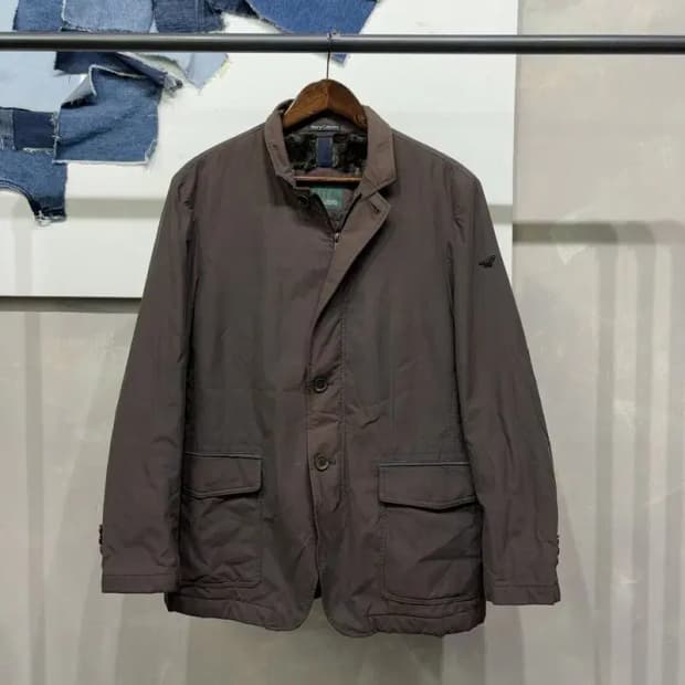 (100) 헨리코튼 캐주얼 클래식 경량 패딩 블레이저 자켓