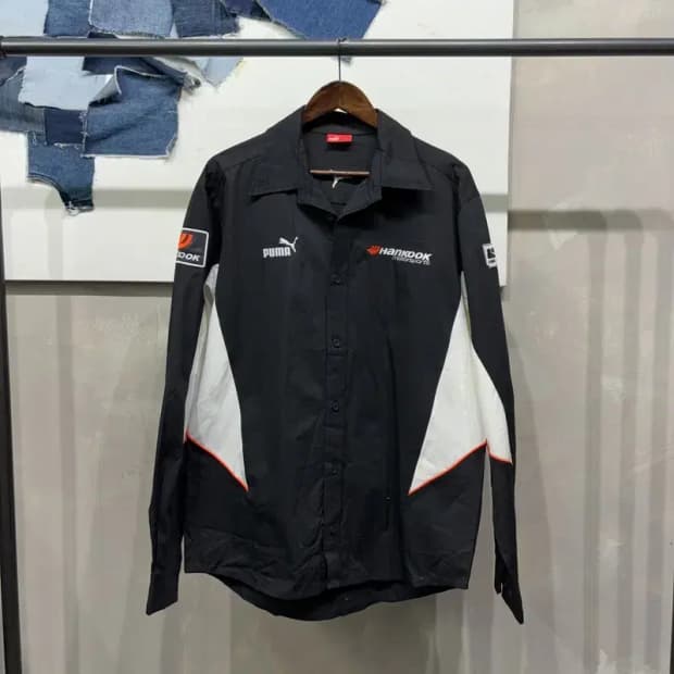 (110) 퓨마 한국모터스포츠 레이싱 스포츠 배색 셔츠 남방