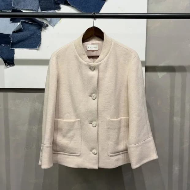 (95) 잇미샤 여성 캐주얼 부클 울 투포켓 자켓