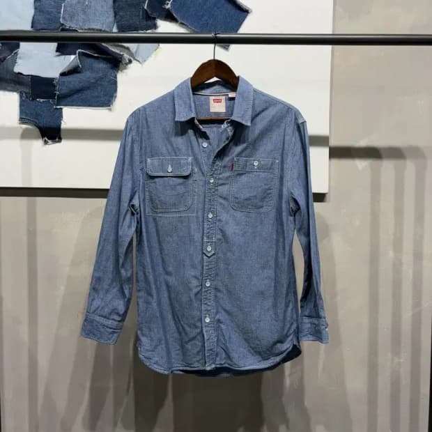 (100) 리바이스 캐주얼 스트레이트핏 청남방 데님 셔츠