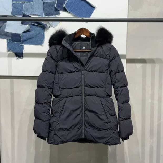 (90) 빈폴 스포츠 여성 구스다운 거위털 하프 패딩