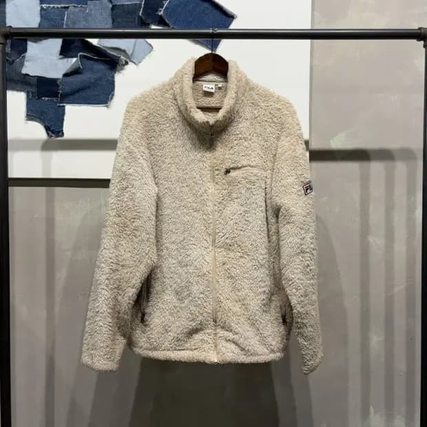 (110) 필라 휠라 캐주얼 양털 뽀글이 후리스 자켓