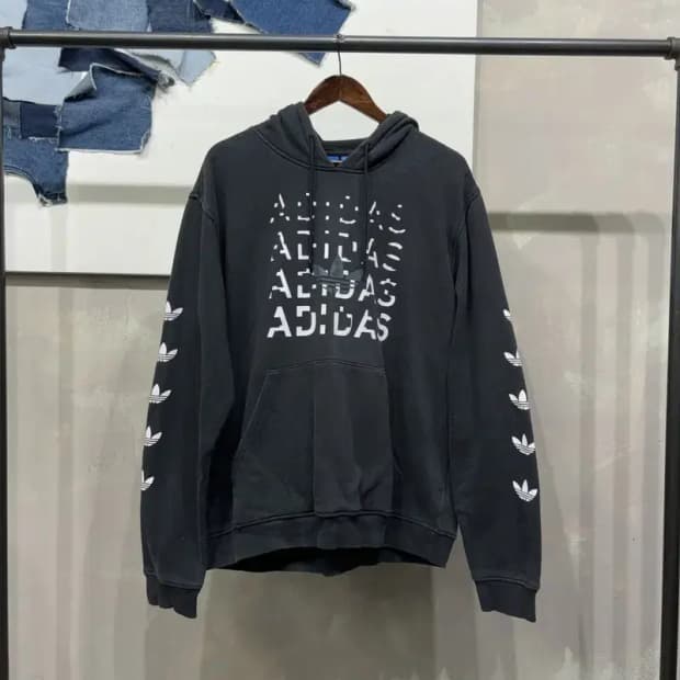 (105) 아디다스 스트릿 캐주얼 기모 프린팅 후드티