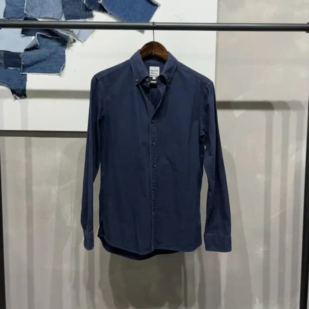 (95) 헤지스 클래식 캐주얼 슬림핏 네이비 셔츠 남방