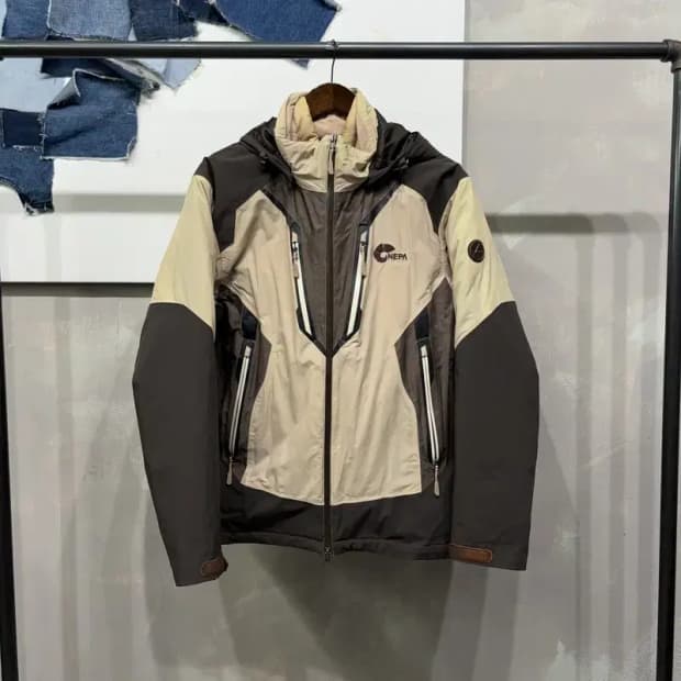 (100) 네파 아웃도어 덕다운 오리털 경량패딩 내피 바람막이 점퍼