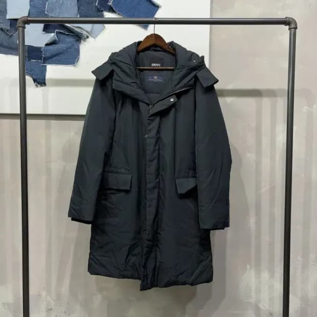 (100) 디케이엔와이 DKNY 캐주얼 구스다운 거위털 롱 패딩