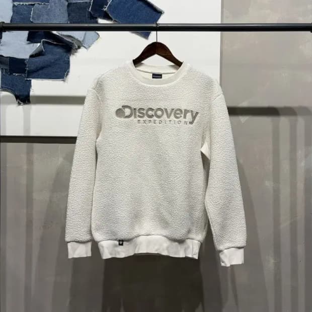 (90) 디스커버리 아웃도어 뽀글이 후리스 맨투맨 긴팔 티