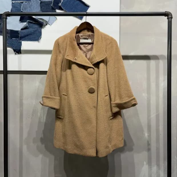 (66) 베스띠벨리 여성 캐주얼 울 알파카 하프 코트