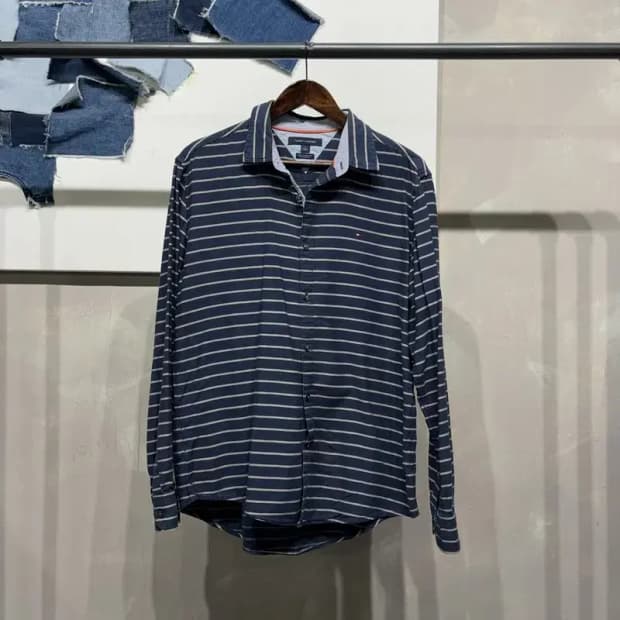 (105) 타미힐피거 캐주얼 스트라이프 셔츠 남방