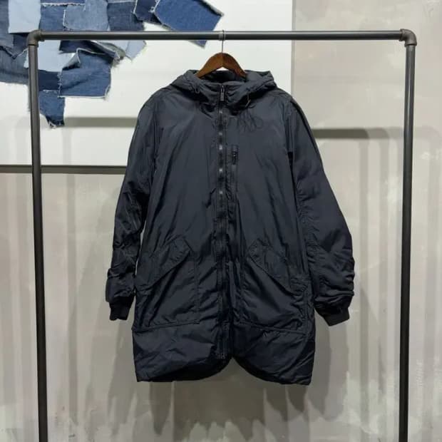 (105) 나이키 스포츠 운동 덕다운 오리털 후드 롱 패딩 점퍼