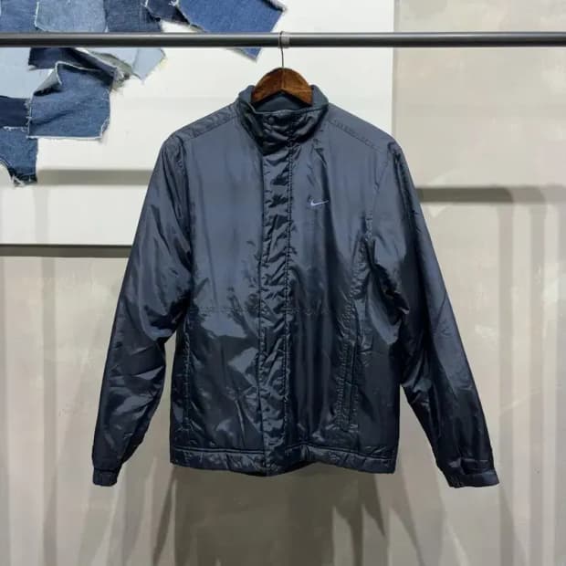 (95) 나이키 캐주얼 운동 자수 네이비 패딩 바람막이 자켓