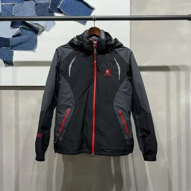 (100) 블랙야크 등산 아웃도어 덕다운 오리털 패딩 바람막이 자켓