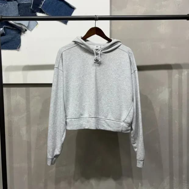 (95) 아디다스 여성 유로파 스트릿 자수 크롭 후드티