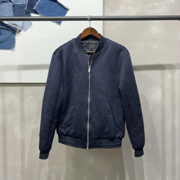 (95) 자라 ZARA 캐주얼 비스코스 퀼팅 누빔 블루종 자켓