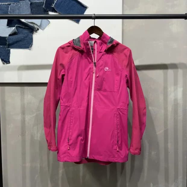 (100) 네파 여성 등산 아웃도어 후드 롱 바람막이 자켓