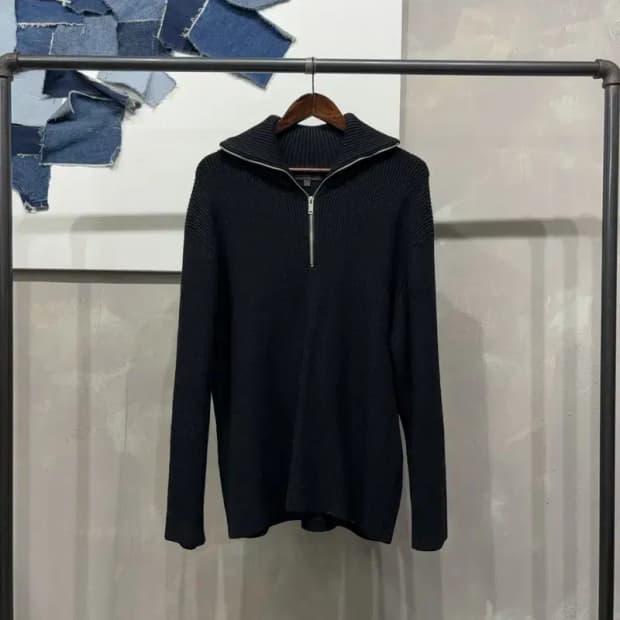 (105) 스파오 캐주얼 반집업 니트