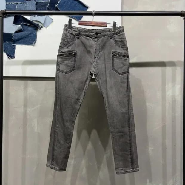 (27인치) 게스 여성 캐주얼 스판 포켓 흑청바지 데님팬츠