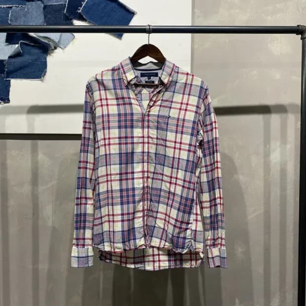 (105) 타미힐피거 캐주얼 클래식 체크 셔츠 남방