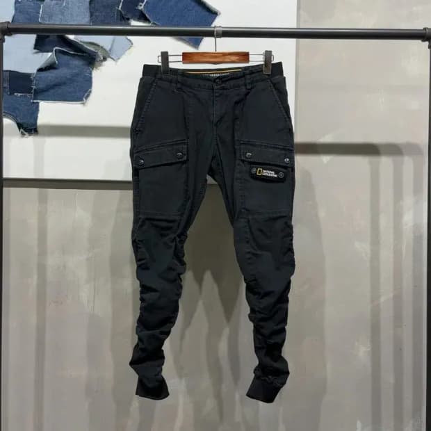 (28~29인치) 내셔널지오그래픽 여성 캐주얼 밴딩 포켓 팬츠 바지