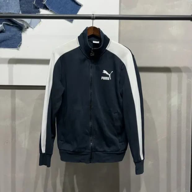 (95) 퓨마 캐주얼 운동 사이드라인 프린팅 집업 자켓