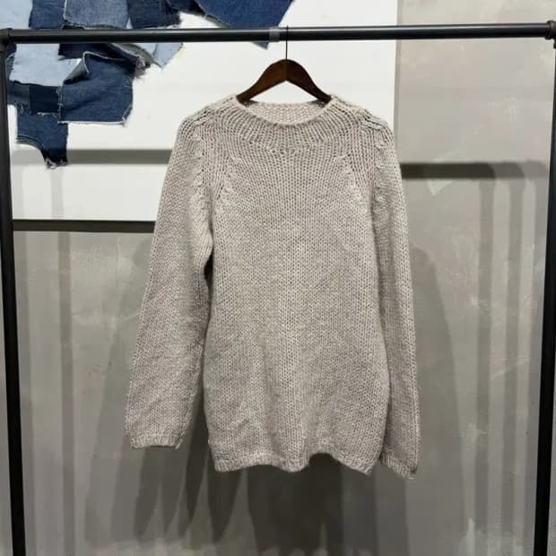 (100) 자라 ZARA 캐주얼 베이직 알파카 라운드 니트