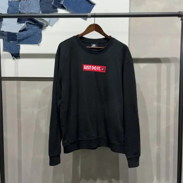 (105) 나이키 캐주얼 저스트두잇 프린팅 기모 맨투맨 긴팔 티