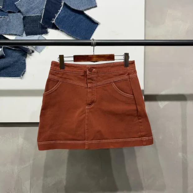 (26인치) 자라 ZARA 여성 캐주얼 스티치 미니스커트 치마