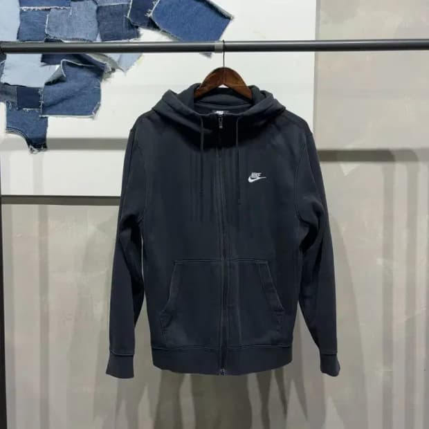 (90) 나이키 스트릿 캐주얼 약기모 자수 후드집업 자켓