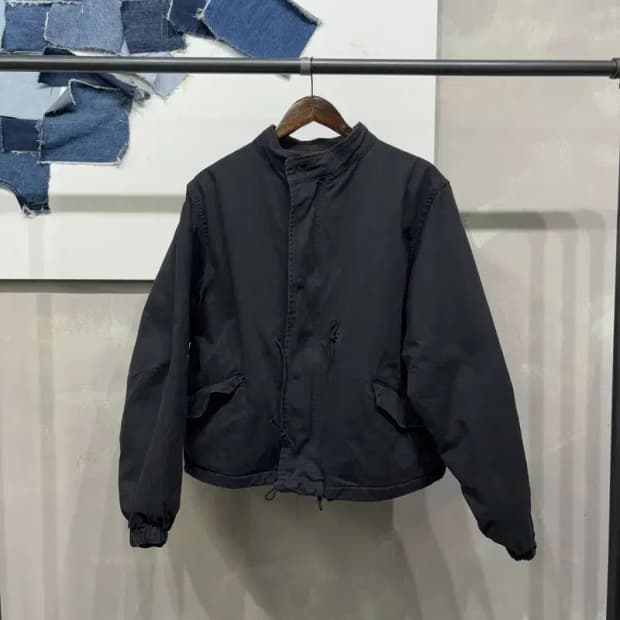 (100) 라퍼지스토어 캐주얼 패디드 크롭 야상 자켓