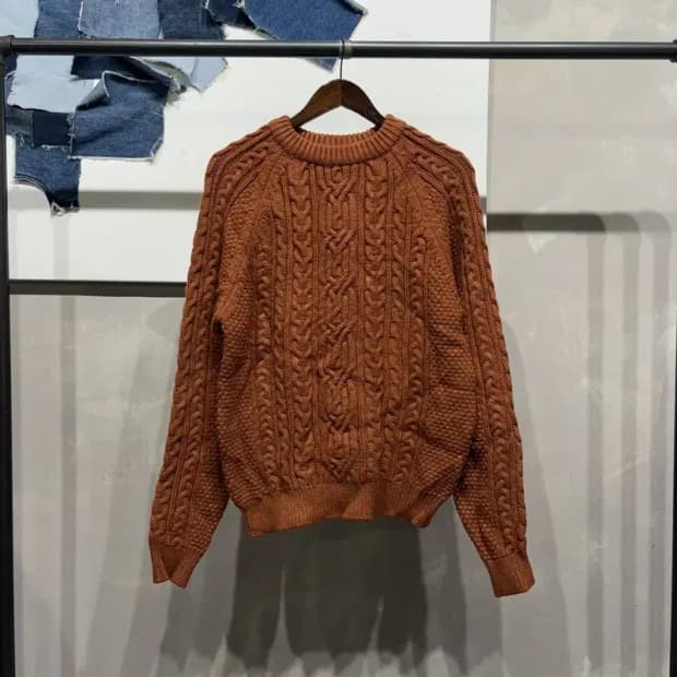 (95) 앤더슨벨 캐주얼 케이블 꽈배기 니트