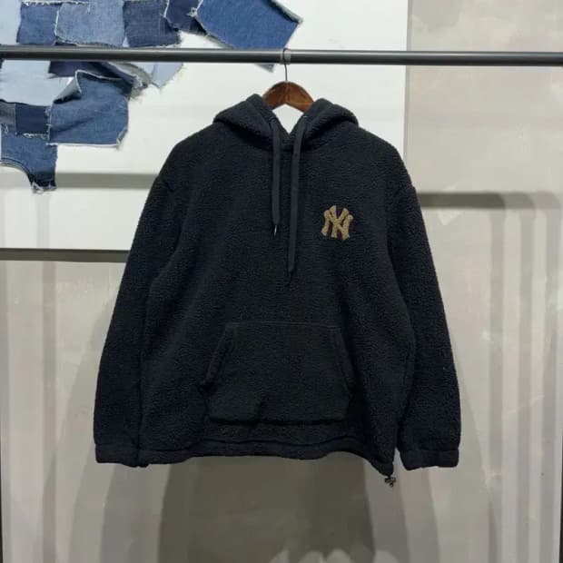 (90) MLB 뉴욕양키스 스트릿 양털 뽀글이 후리스 후드티