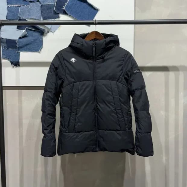 (90) 데상트 여성 캐주얼 스포츠 덕다운 오리털 후드 패딩