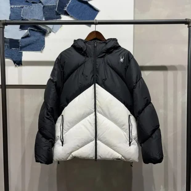 (100) 스파이더 스트릿 캐주얼 구스다운 거위털 패딩