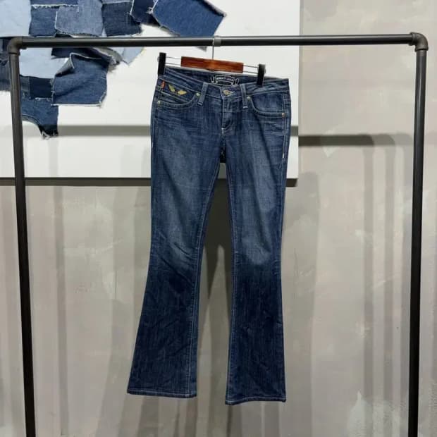 (26인치) 로빈슨진 여성 Y2K 빈티지 진청바지 데님팬츠