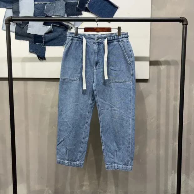 (28~30인치) 커스텀멜로우 여성 캐주얼 밴딩 청바지 데님팬츠