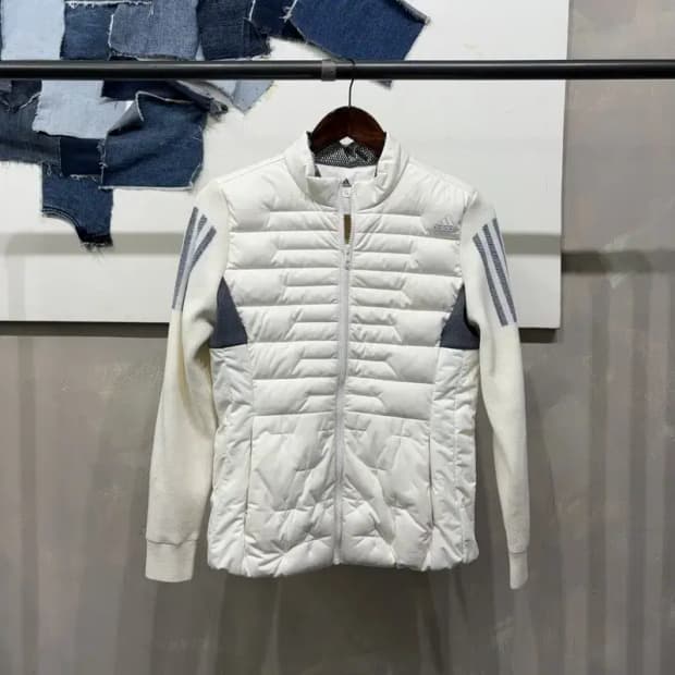 (90) 아디다스 여성 캐주얼 구스다운 거위털 니트 패딩 자켓