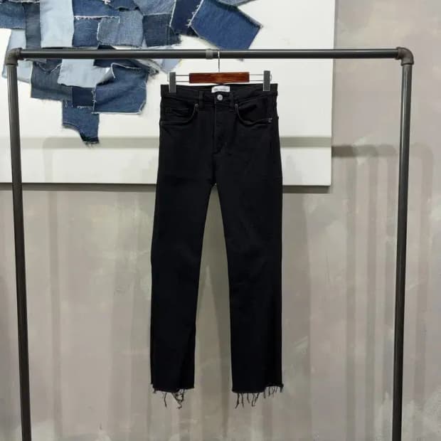 (24인치) 자라 ZARA 여성 캐주얼 스판 블랙진 흑청바지