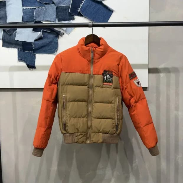 (90) 지프 여성 덕다운 오리털 배색 패딩 점퍼